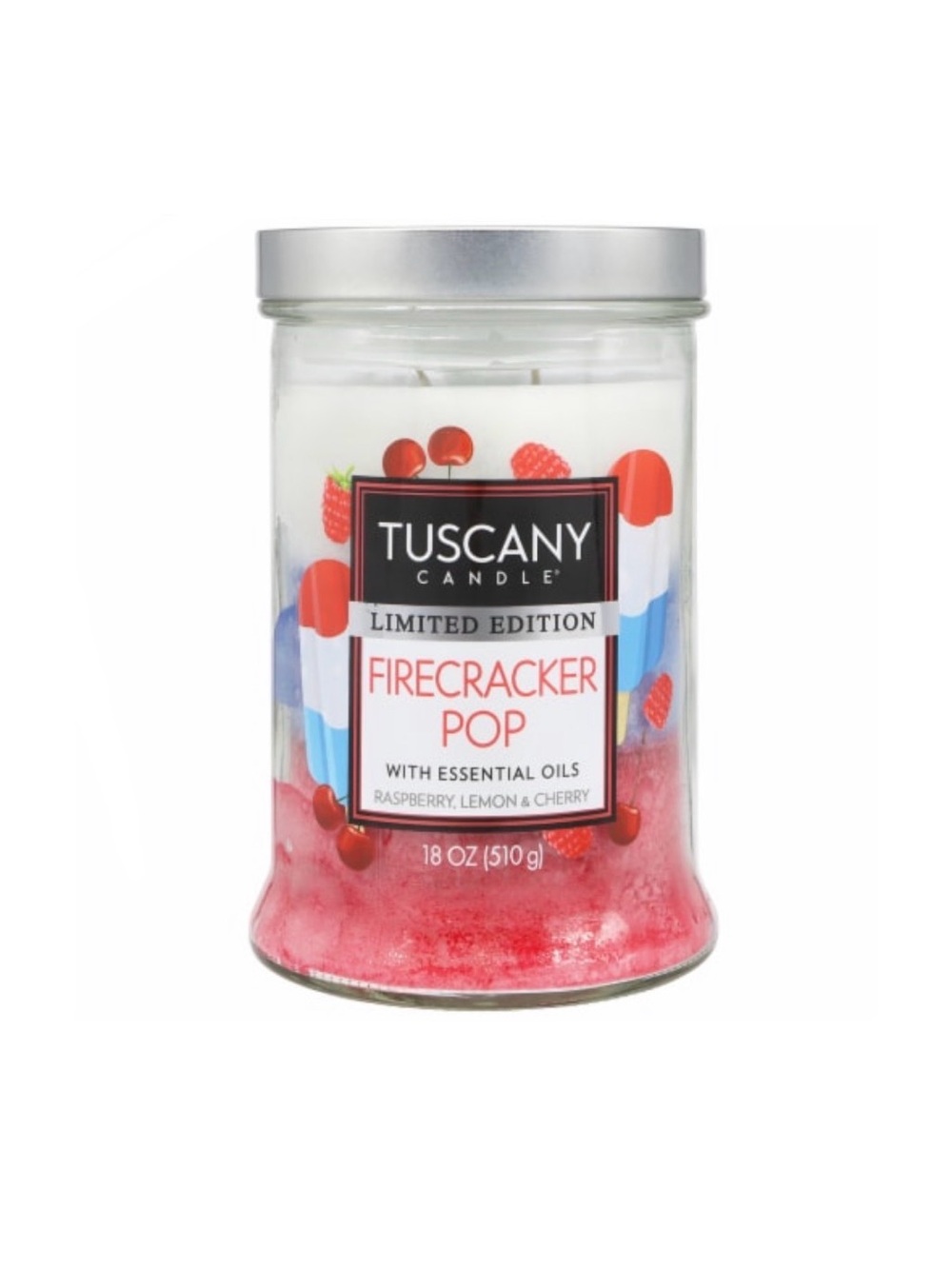 Tuscany Limited Edition Scented Triple Pour Jar Firecracker Pop 🤍💙❤️